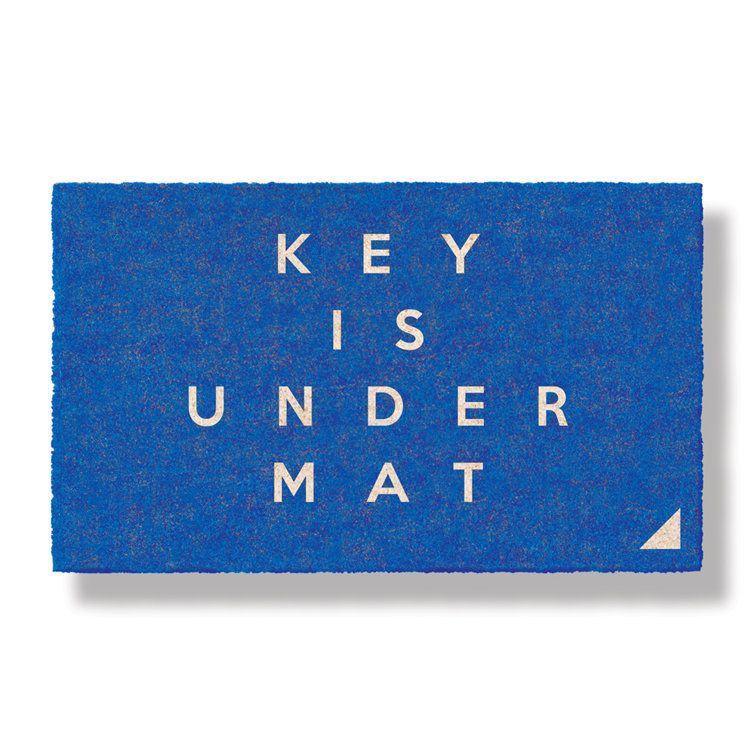 Ebern Designs Alymuhammad Key Is under Mat 30 in. x 18 in. NonSlip